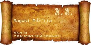Magosi Mária névjegykártya